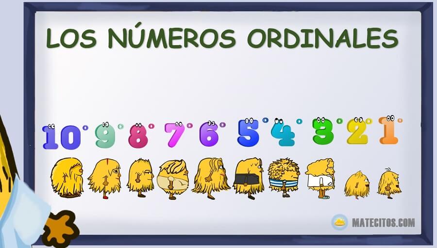 Matecitos ordenados con números ordinales