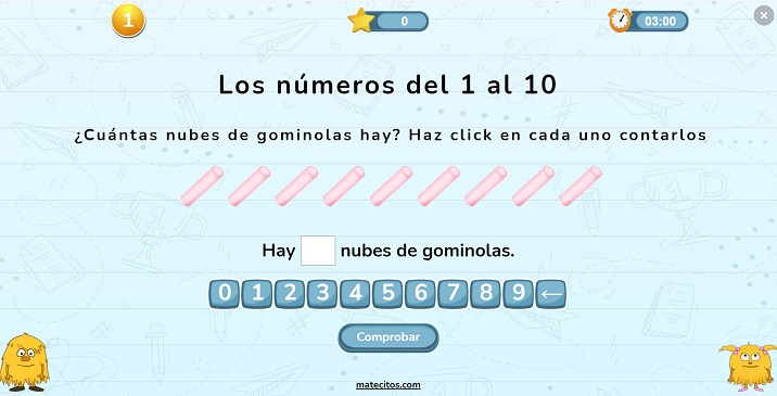 Captura de la actividad Contar hasta 10