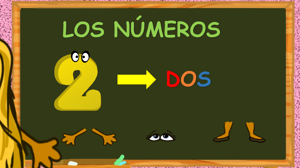 El número 2 acompañado de dos objetos