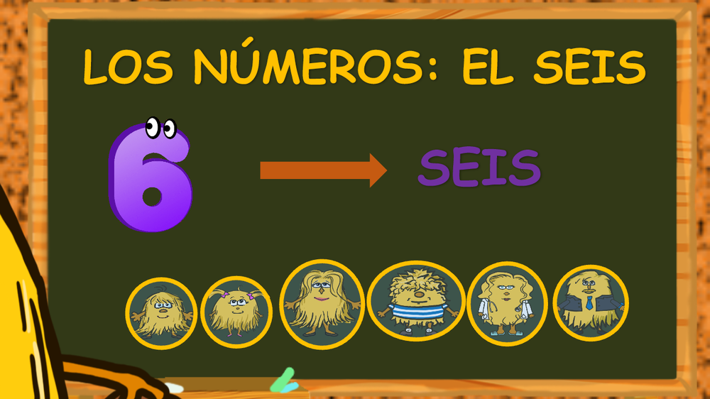 El número 6 representado con seis monedas