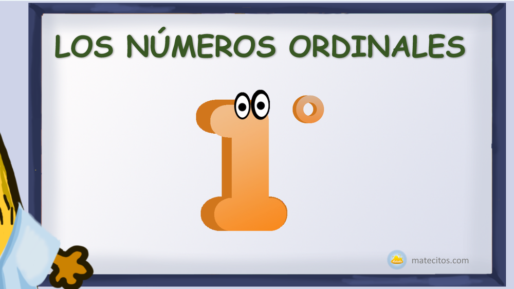 El número ordinal primero se escribe 1.º