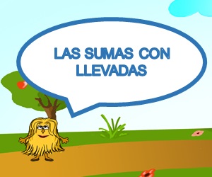 Matecita presentando las sumas con llevadas